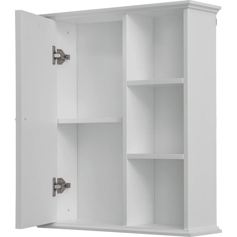 Bathroom Wall Cabinet with Soft-Closing Hinges, MDF Construction, and Versatile Storage for Home or Office Use