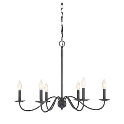 Trade Winds Lighting 6-Light Chandelier In Aged Iron