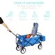 preview thumbnail 14 of 14, Collapsible Garden Cart Removable Canopy Folding Wagon Utility Cart - 49.2 x 20.5 x 45.27 inches
