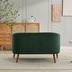 preview thumbnail 5 of 31, 50.78" Modern Loveseat Couch Sofa, Corduroy Fabric Upholstered 2-Seat Sofa, Loveseat with Wooden Walnut Legs