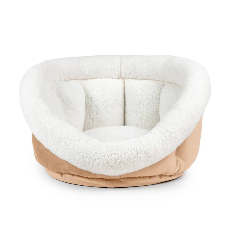 Sherry Kline Pets Small Cuddler Cup Pet Bed - Caramel Gold - 24x24