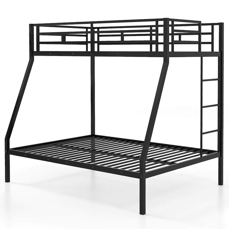 Costway Twin Over Full Metal Bunk Bed with Integrated Ladder - See Details