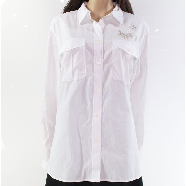 ralph lauren white button down shirt women's
