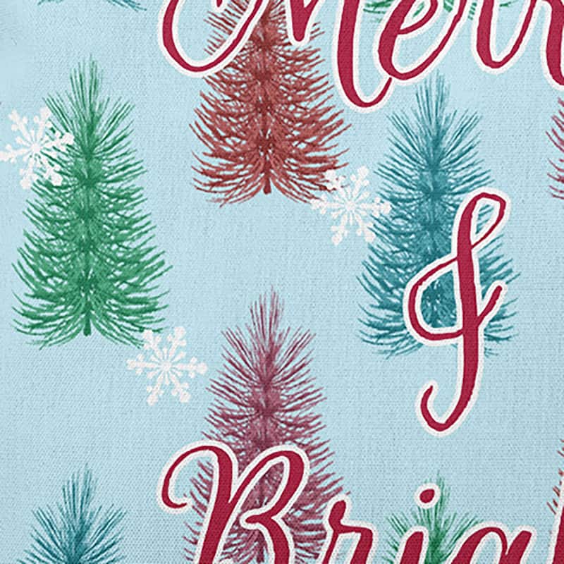 Merry and Bright Christmas Indoor/Outdoor Throw Pillow