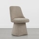 preview thumbnail 22 of 47, Anna Upholstered Swivel Armless Dining Chair for Kitchen Living Room