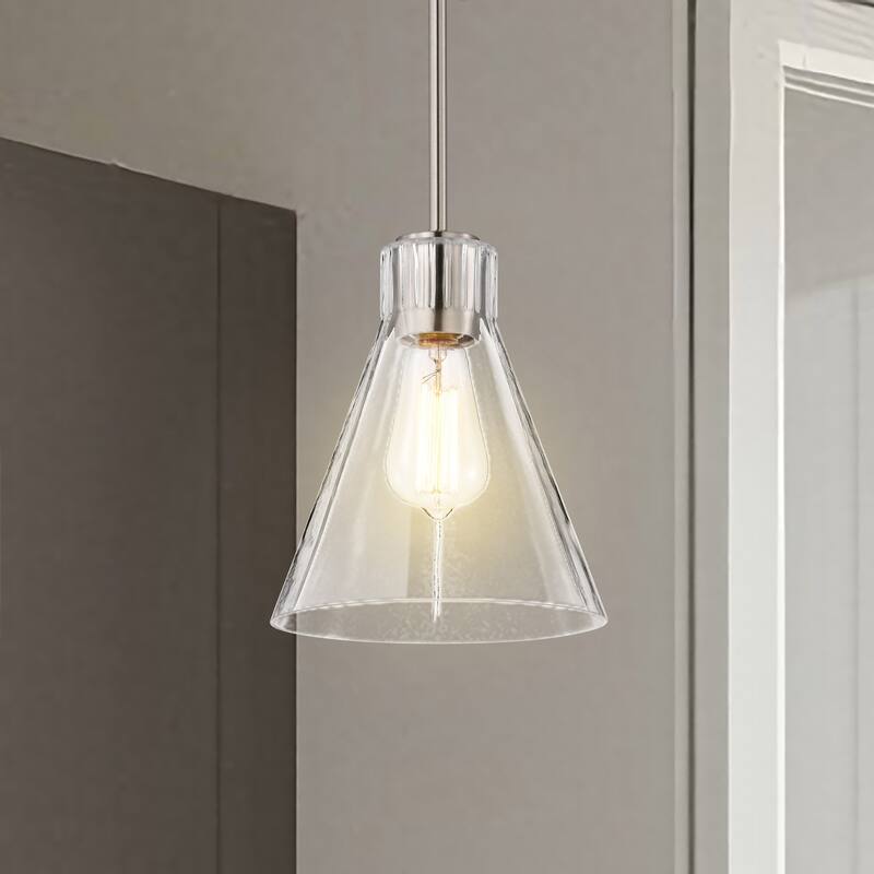 Gianna Mini Pendant Brushed Nickel Finish Clear Glass - Brushed Nickel