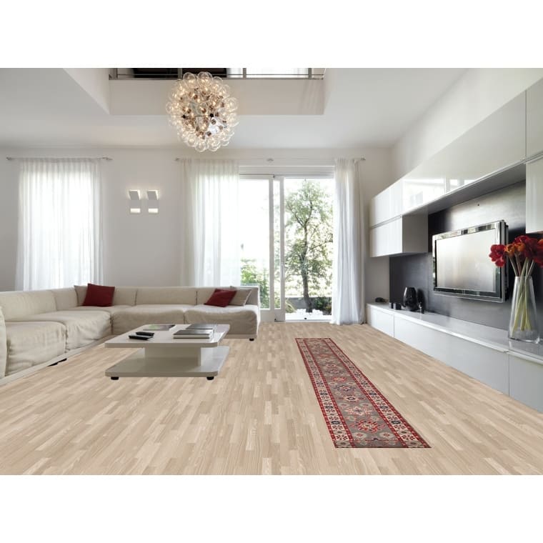 Geometric Kazak Runner Rug Hand-Knotted Oriental Grey Wool Carpet - 2'2" x 19'2"