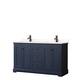 Option Dark Blue, Black Trim, White Quartz Top