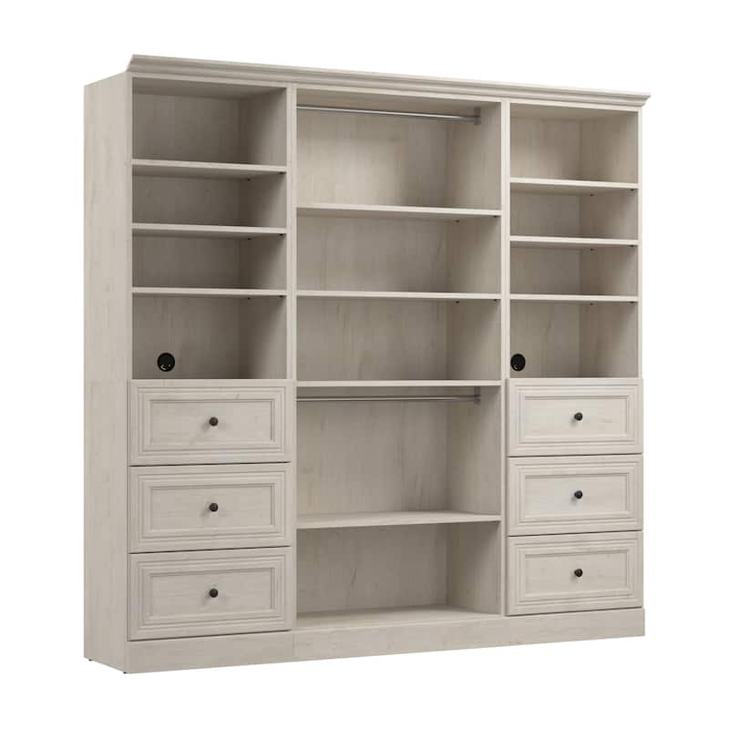 Versatile 86W Closet Organizer with Drawers by Bestar