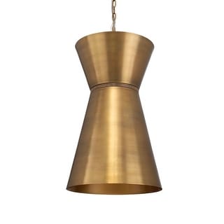 Uttermost 21617 Crocker 15" Wide Pendant with Wood Accent