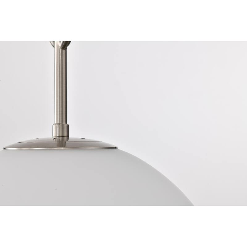 Moeder 1-Light Frosted Globe Pendant Ceiling Light with Metal Downrod