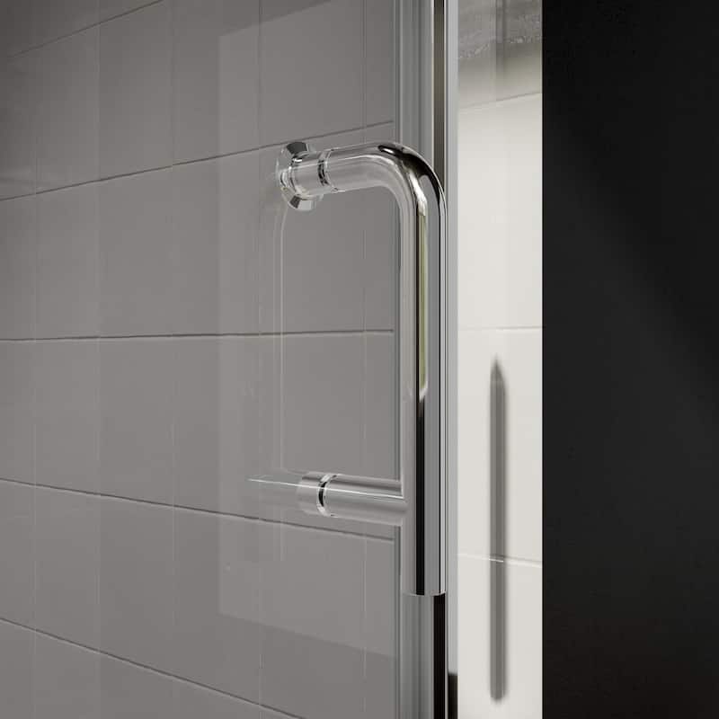 Bifold Semi-Frameless Shower Door with Clear Glass