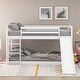 preview thumbnail 9 of 29, Low Bunk Beds with Ladder,Twin over Twin Bunk Bed with Convertible Slide and Ladder
