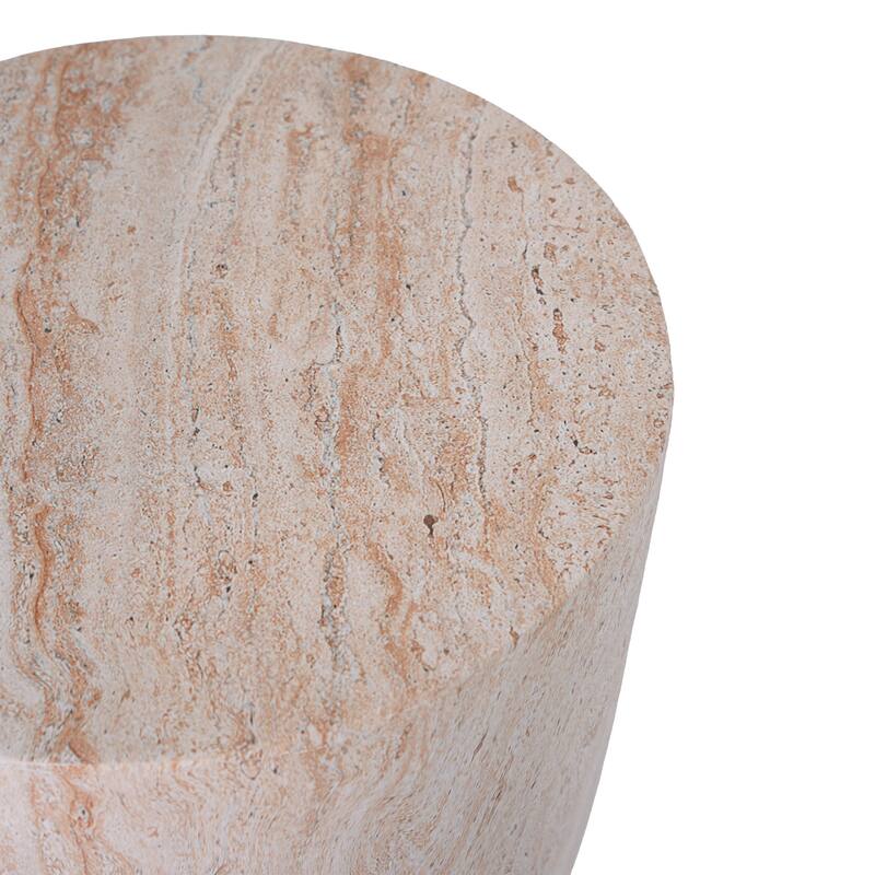 Christopher Knight Home - Modern Indoor/Outdoor 19.29"H MgO Accent Side End Table with Sculptural Cutout & Marble Finish