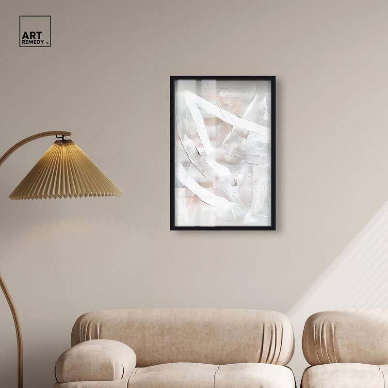 Thick White Texture I Shadowbox by Art Remedy