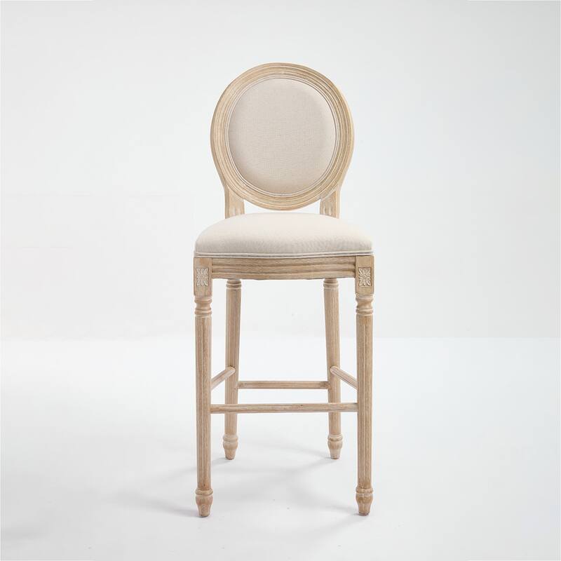 2PCS Cotton Linen Counter Height Dining Chair