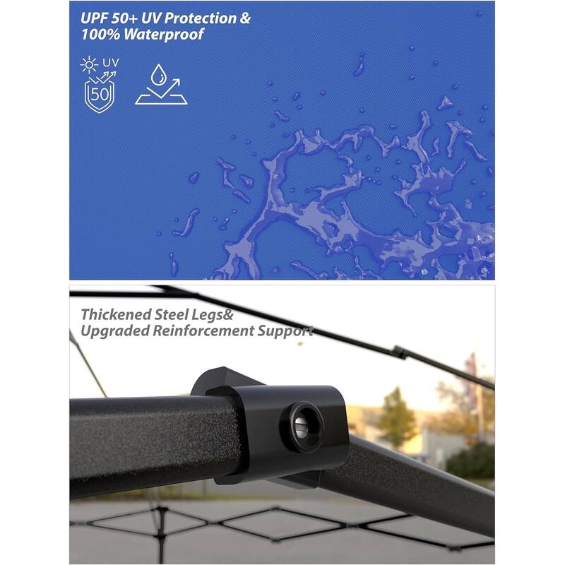 Folding Pop Up Canopy Tent, Height Adjustable