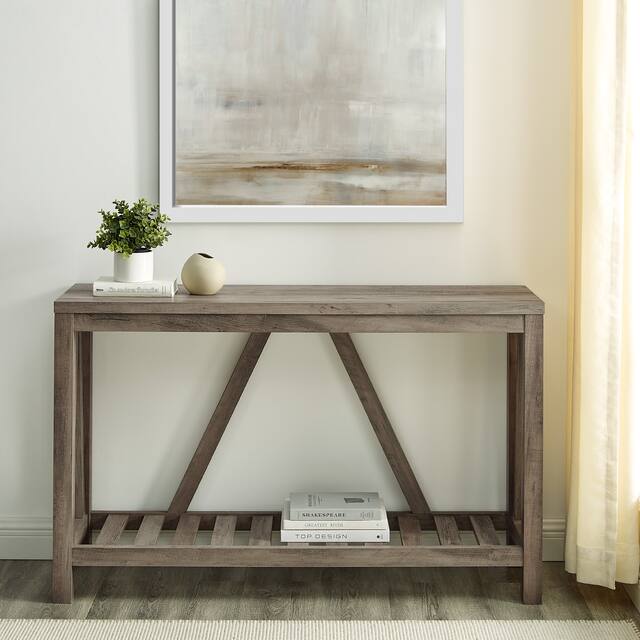 Middlebrook Paradise Hill A-frame Console Table - Grey Wash