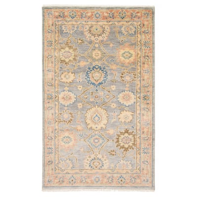 ECARPETGALLERY Hand-knotted Jules Serapi Grey Wool Rug - 5'0 x 8'1