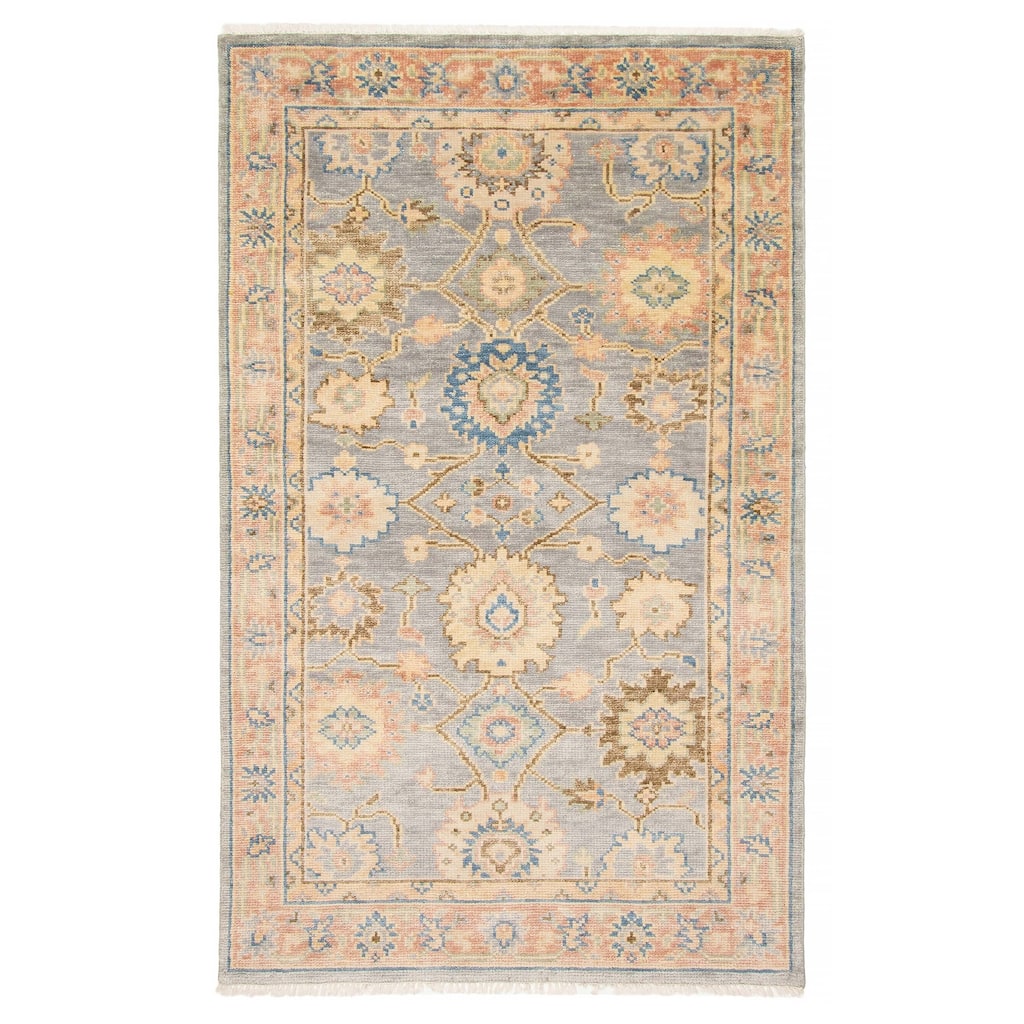 ECARPETGALLERY Hand-knotted Jules Serapi Grey Wool Rug - 5'0 x 8'1