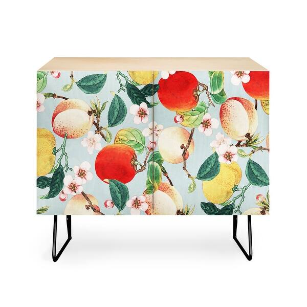 slide 2 of 14, Deny Designs Fruity Summer Credenza (Birch or Walnut, 2 Leg Options)