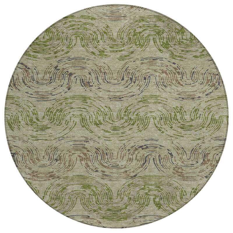 Machine Washable Indoor/ Outdoor Modern Ari Chantille Rug