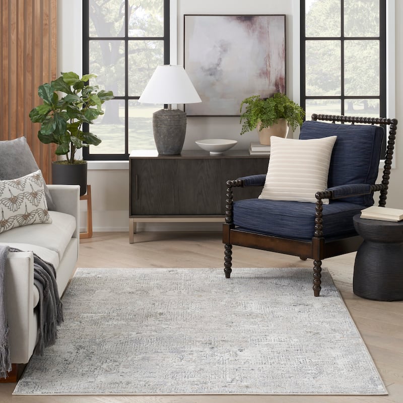 Nourison Distinctive Indoor only Cream / Ivory Abstract Area Rug - 7' 10" x 9' 10"