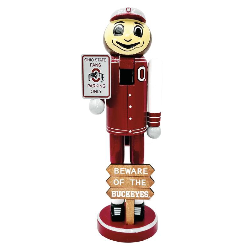 12" Ohio State Beware of the Buckeyes Nutcracker