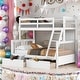preview thumbnail 1 of 75, Twin-Over-Full Bunk Bed with Ladders and Two Storage Drawers White