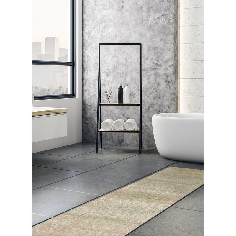 ECARPETGALLERY Hand-knotted Legacy Light Green Silk, Wool Rug - 2'5 x 12'3