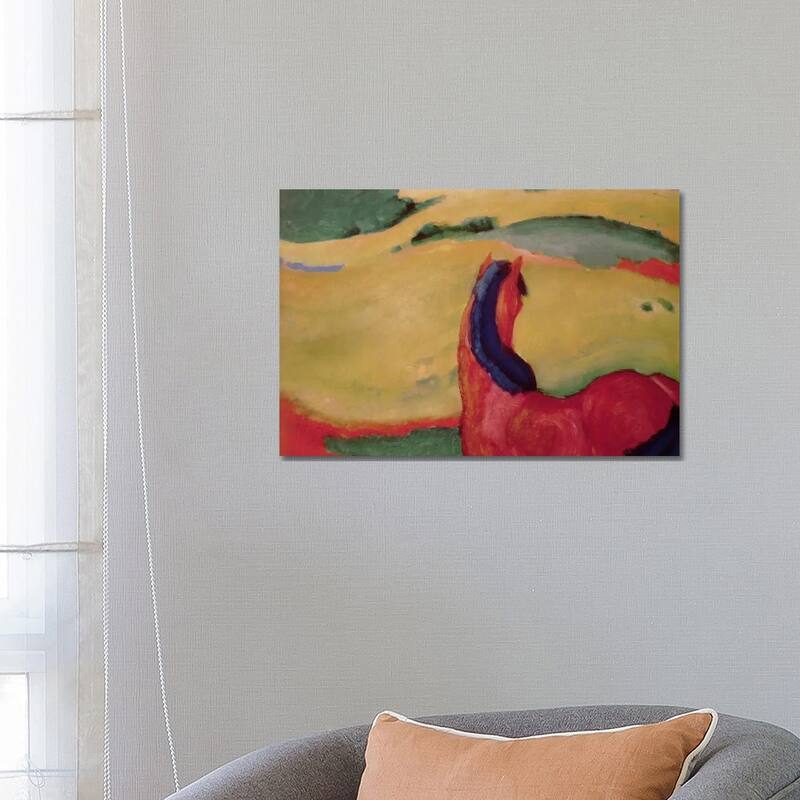 iCanvas "Horse in a landscape, 1910 " by Franz Marc Canvas Print - 18x26x1.5