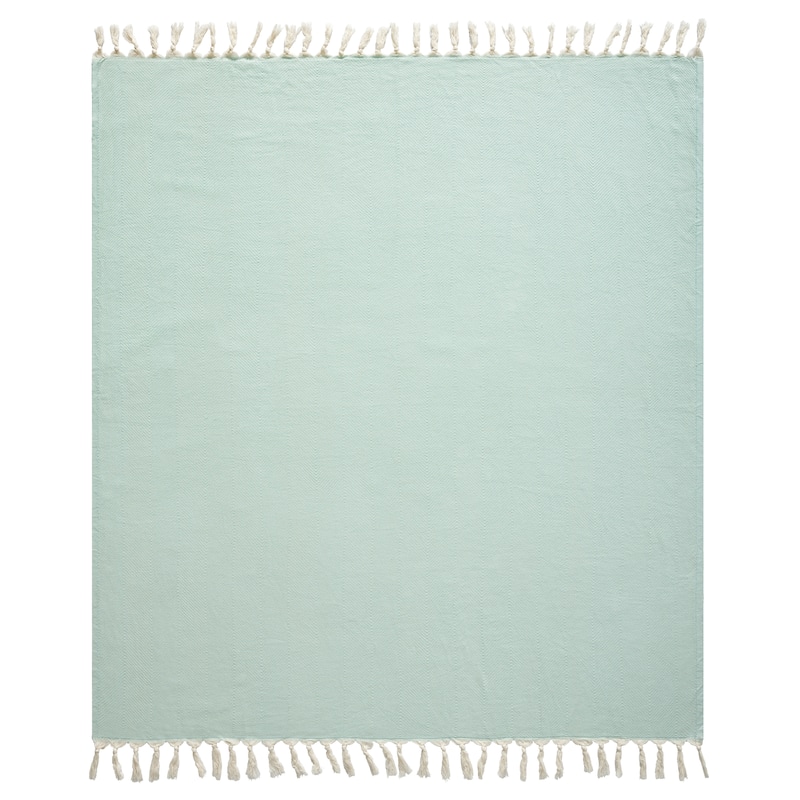Sevita Herringbone Premium Turkish Cotton Standard Size Throw Blanket