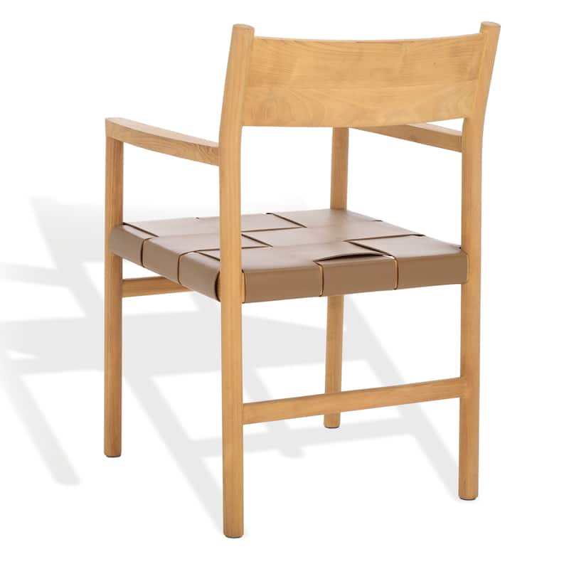 SAFAVIEH Couture Devnie Solid Wood Woven Dining Chair, Fully Assembled - 22"W x 23"D x 34"H