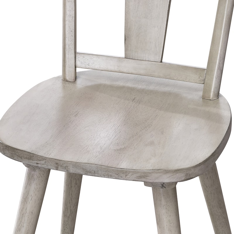 Vintage Panel Back Wooden Dining Chairs