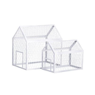 Provence Greenhouse Set of 2 Figurine - 12" x 8" x 12", 10" x 6" x 8"