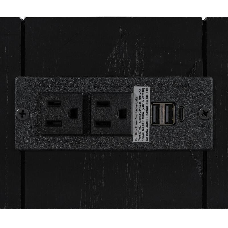 Modern 47.2" Wooden Console Table with Hidden Drawer and Side Power Outlet for Entryway or Living Room