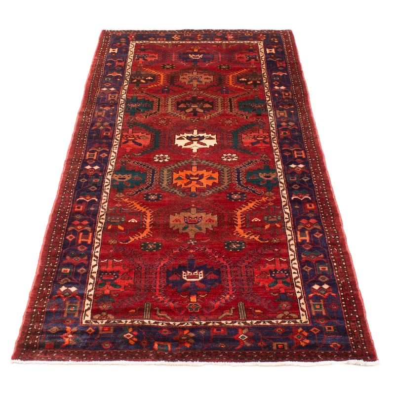ECARPETGALLERY Hand-knotted Andelz Red Wool Rug - 4'6 x 9'6