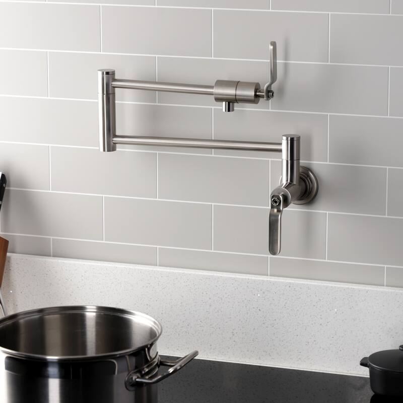 Whitaker Two-Handle 1-Hole Wall Mount Pot Filler Faucet