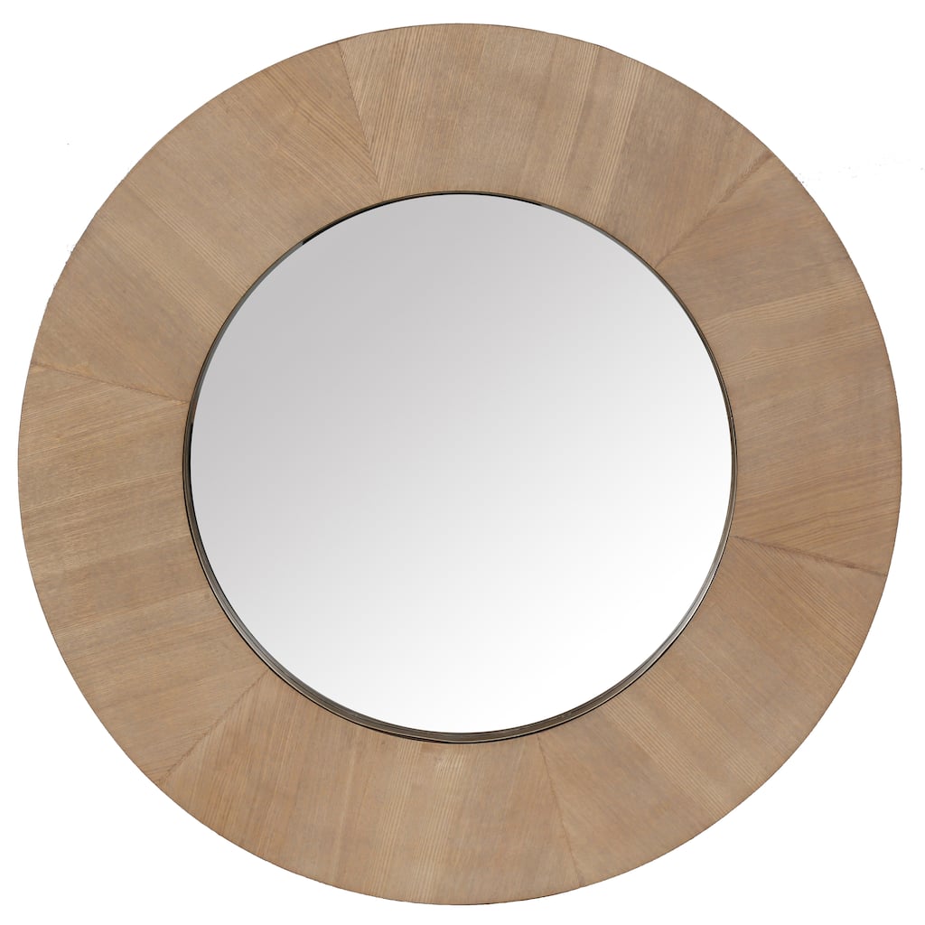 SAFAVIEH Couture Netta 36-inch Round Wood Mirror - 36"W x 1.6"D x 36"H