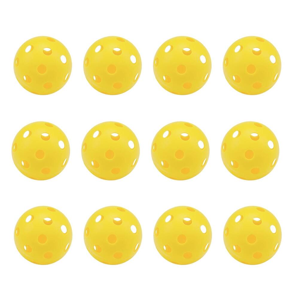 GSE™ 12-Pack Indoor/Outdoor Plastic Hollow Practice Golf Balls, Airflow Training Golf Balls