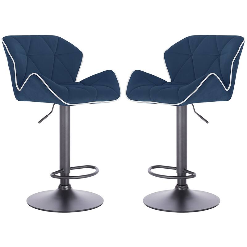 Modern Home Luxe Spyder Contemporary Adjustable Suede Barstool - Modern Comfortable Adjusting Height Counter/Bar Stool