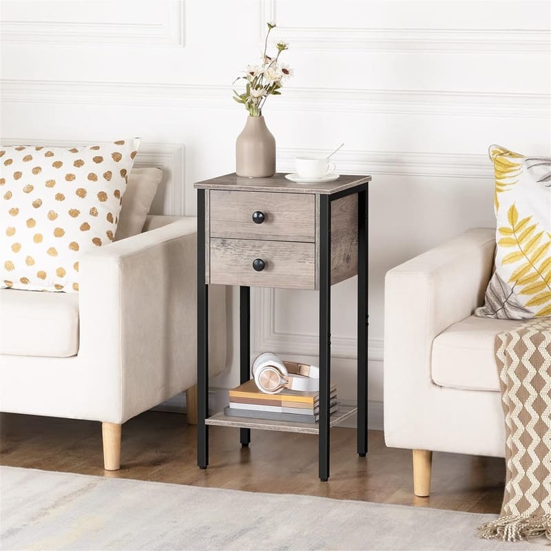 Bedside Table with 2 Drawers