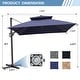 preview thumbnail 39 of 65, Pellebant Outdoor Patio Cantilever Offset Umbrella 11 ft Double Top