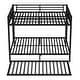 preview thumbnail 8 of 10, Black Metal Queen Over Queen Bunk Bed Frame with Trundle, 2 Side Ladders and Guardrails for Kids Teens