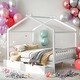 preview thumbnail 11 of 16, Full Size House Platform Bed With Headboard And Footboard