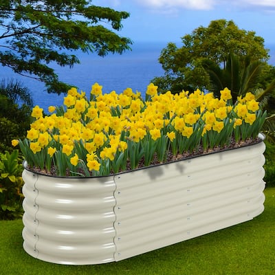 Aoodor Modular Metal Raised Garden Bed 23.6" (L) x59.8" (W) x17" (H) Planter Box - N/A