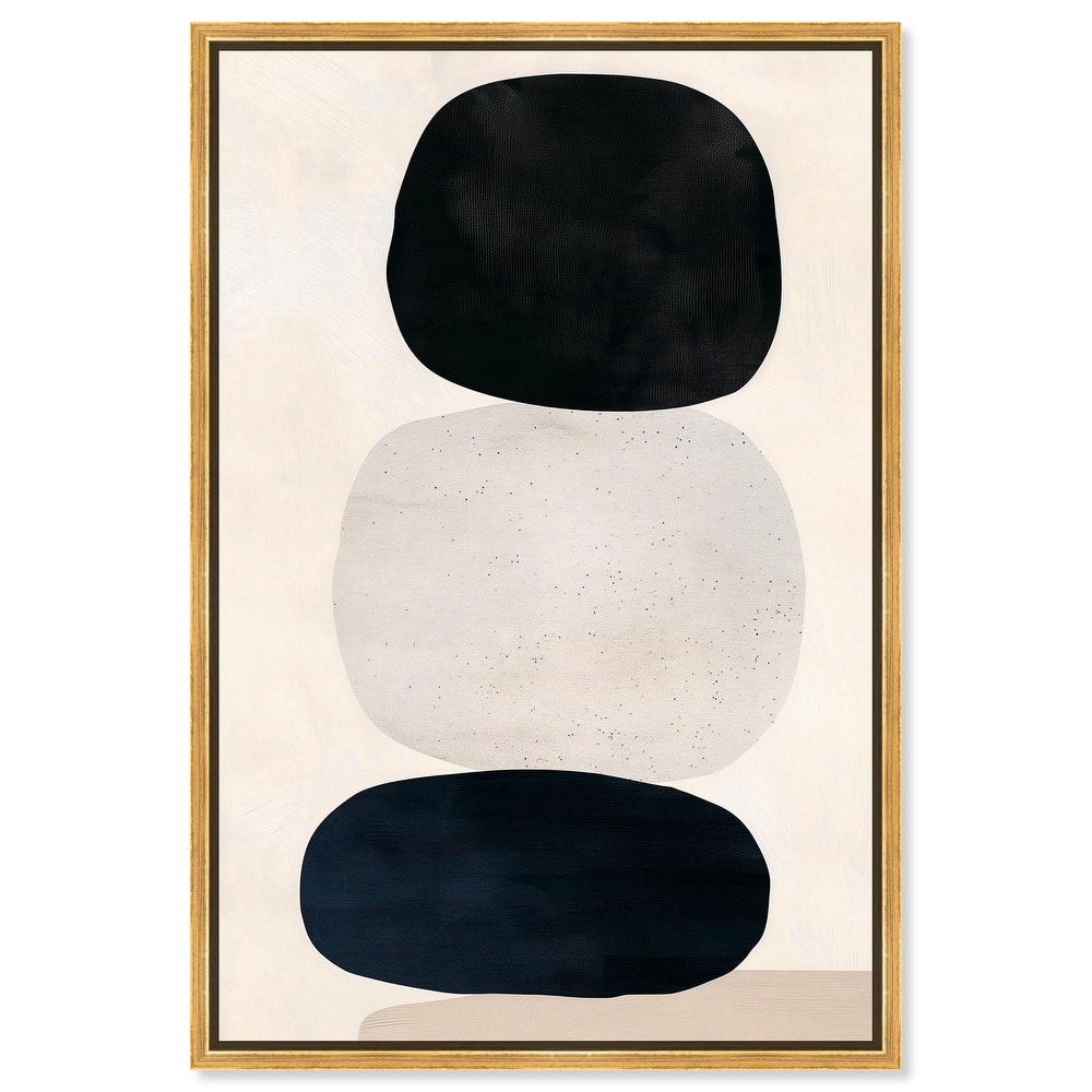 Pebble Pillars I Canvas by Art Remedy