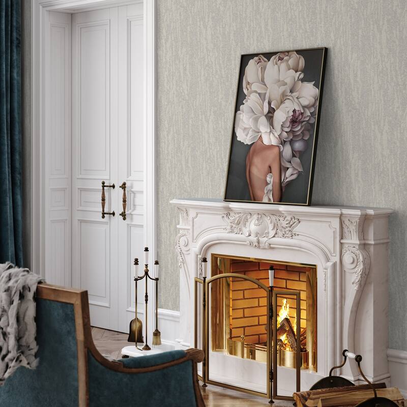 Urban Chic Metallic Accent Modern Abstract Wallpaper