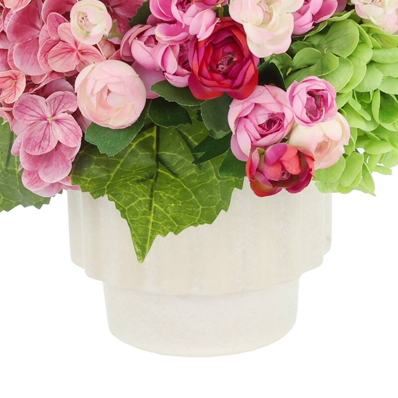 Classic Floral Arrangement with Hydrangeas and Ranunculus