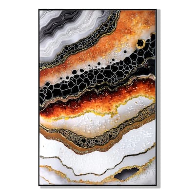 Luxury Crystal And Pearl Hand-Painted Oil Painting Wall Art-Premium Canvas Wall Mural For Corridors Decorative Picture